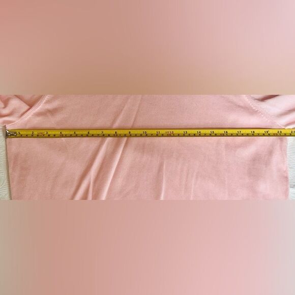 Tommy Hilfiger Rhinestone Heart Pink Sweater Sz L Pink Ruffle Collar NWT - Picture 5 of 8